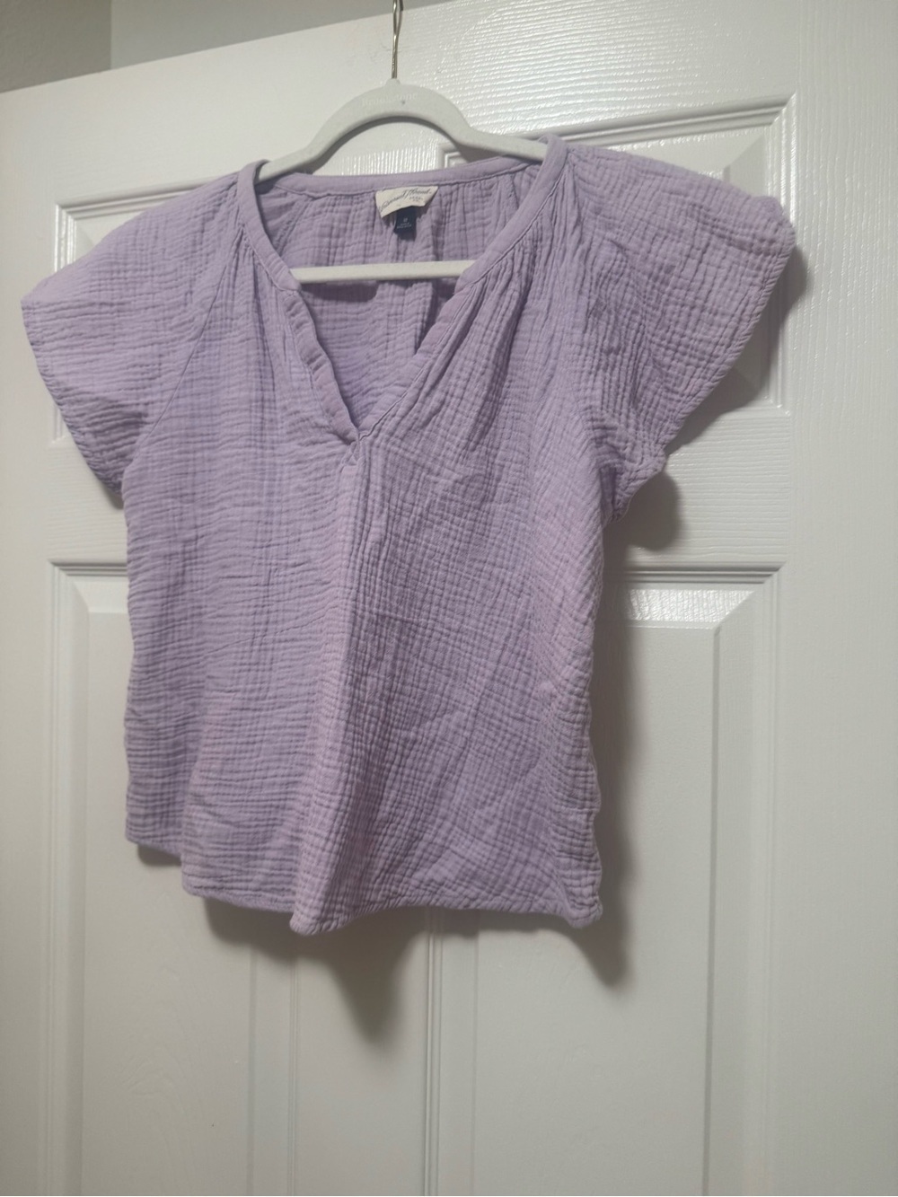 Universal Thread Lavender V-Neck Gauze Top - Picture 4 of 12